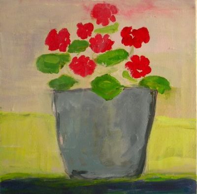 Pelargonie i krukke